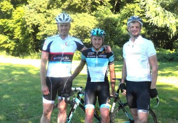 
	Retired rider Tom Flammang, pro cyclist Pit Schechter and Alan Dundon of Alter Domus
 Alter Domus