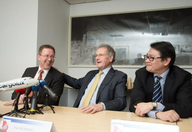 
	Dirk Reich, Paul Helminger and Richard Forson during a press conference on Wednesday
 Charles Caratini
