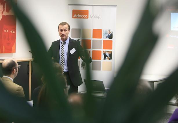 
	Philippe Michecoppin speaking at Adecco Group’s “International Mobility Week” in Luxembourg on Monday
 Steve Eastwood