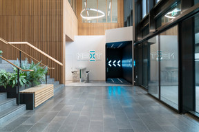 L’entrée des différentes salles de Next dans le bâtiment de Post. (Photo: Post)