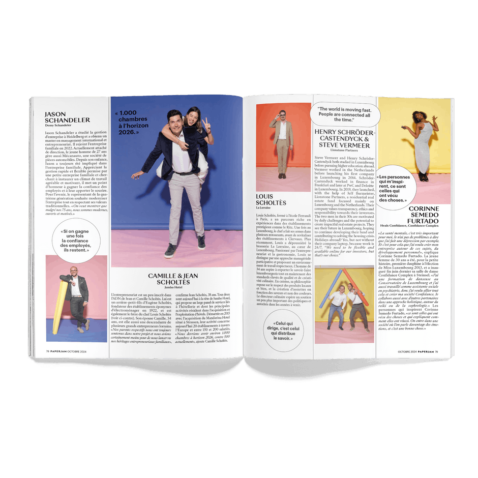 A selection of young Luxembourg personalities under-40 to discover and follow.  Photo: Maison Moderne