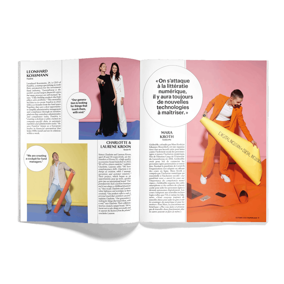 A selection of young Luxembourg personalities under-40 to discover and follow. Photo: Maison Moderne
