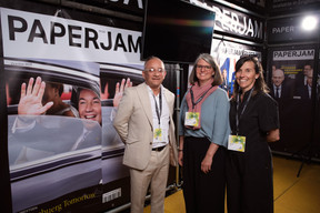 Francis Gasparotto (Paperjam), Marie-Christine Simon (Office Freylinger) and Géraldine Gij (Paperjam). (Photo: Lux Photo Pro /Nexus Luxembourg)