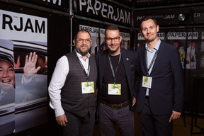 Mathieu Schepers (Trustteam Luxembourg), Kévin Fortemaison (Luxtrust) and Leo Back (Paperjam). (Photo: Lux Photo Pro /Nexus Luxembourg)