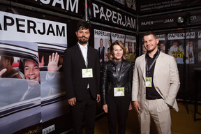 Aleksei Kobzarev (Joblin), Patrizia Luchetta (Imagine Tomorrow) and Valentin Morello (Paperjam). (Photo: Lux Photo Pro /Nexus Luxembourg)