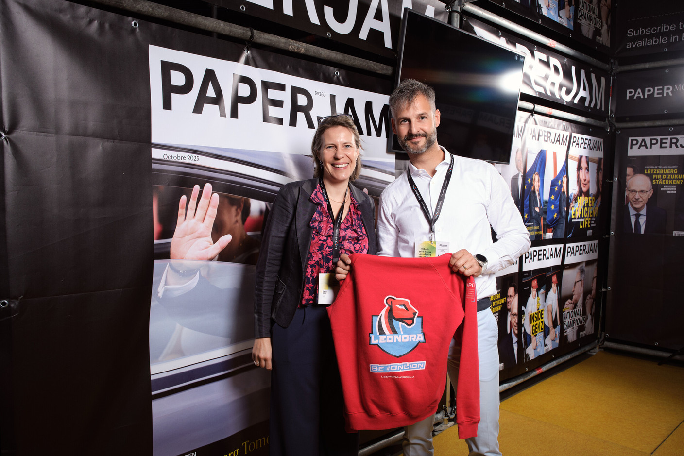 Carla Contato and Jérôme Commodi (CNPD). (Photo: Lux Photo Pro /Nexus Luxembourg)
