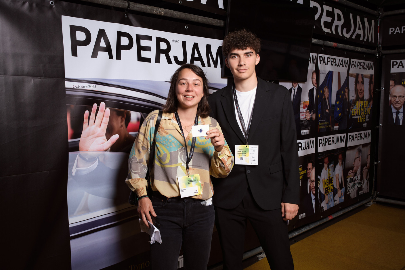 Caroline Kosalka (Letzleier) and Simon Capelli (Paperjam). (Photo: Lux Photo Pro /Nexus Luxembourg)