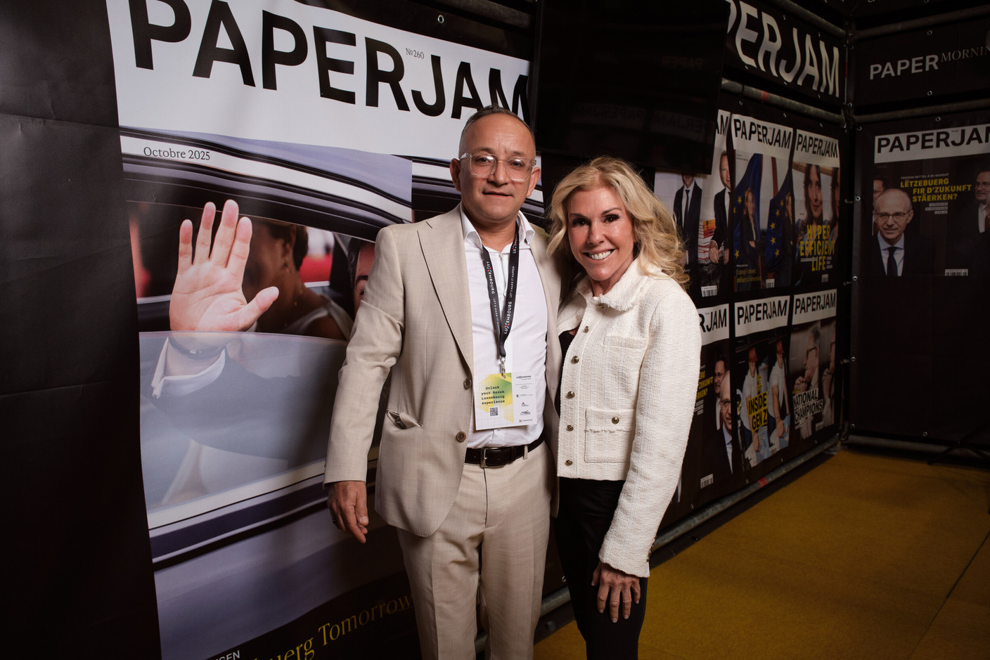 Francis Gasparotto (Paperjam) and H.E. Mrs Feinberg (U.S. Embassy). (Photo: Lux Photo Pro /Nexus Luxembourg)