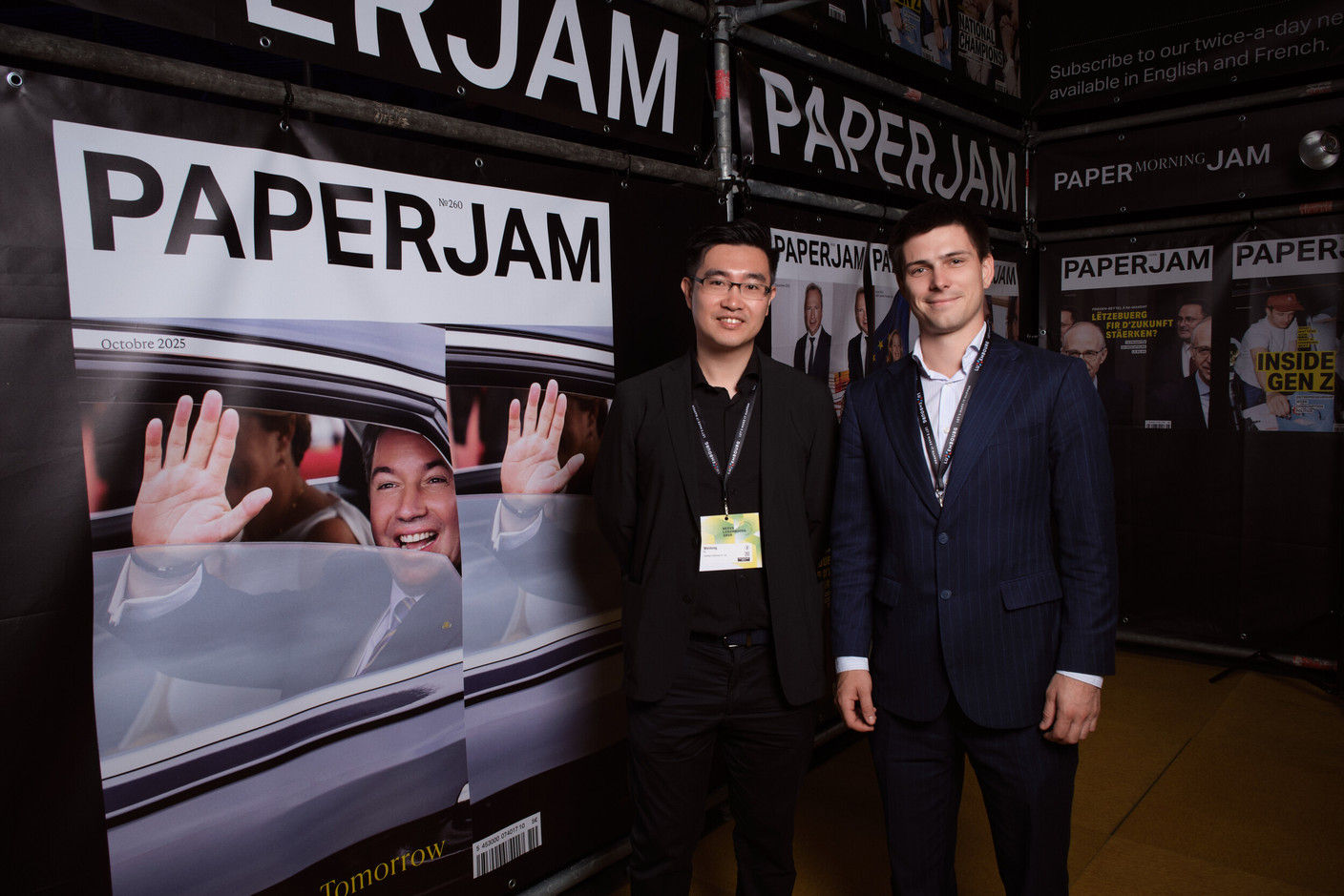 Wei-Ming Li (Combogic Technology Co.) et Florent Dubin (Paperjam). (Photo: Lux Photo Pro /Nexus Luxembourg)