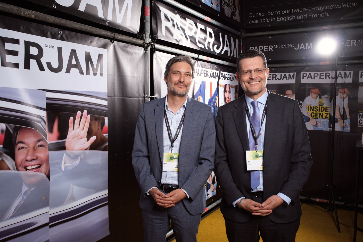Frédéric Cousin (RiverBank) et Adel Nabhan (Paperjam). (Photo: Lux Photo Pro /Nexus Luxembourg)