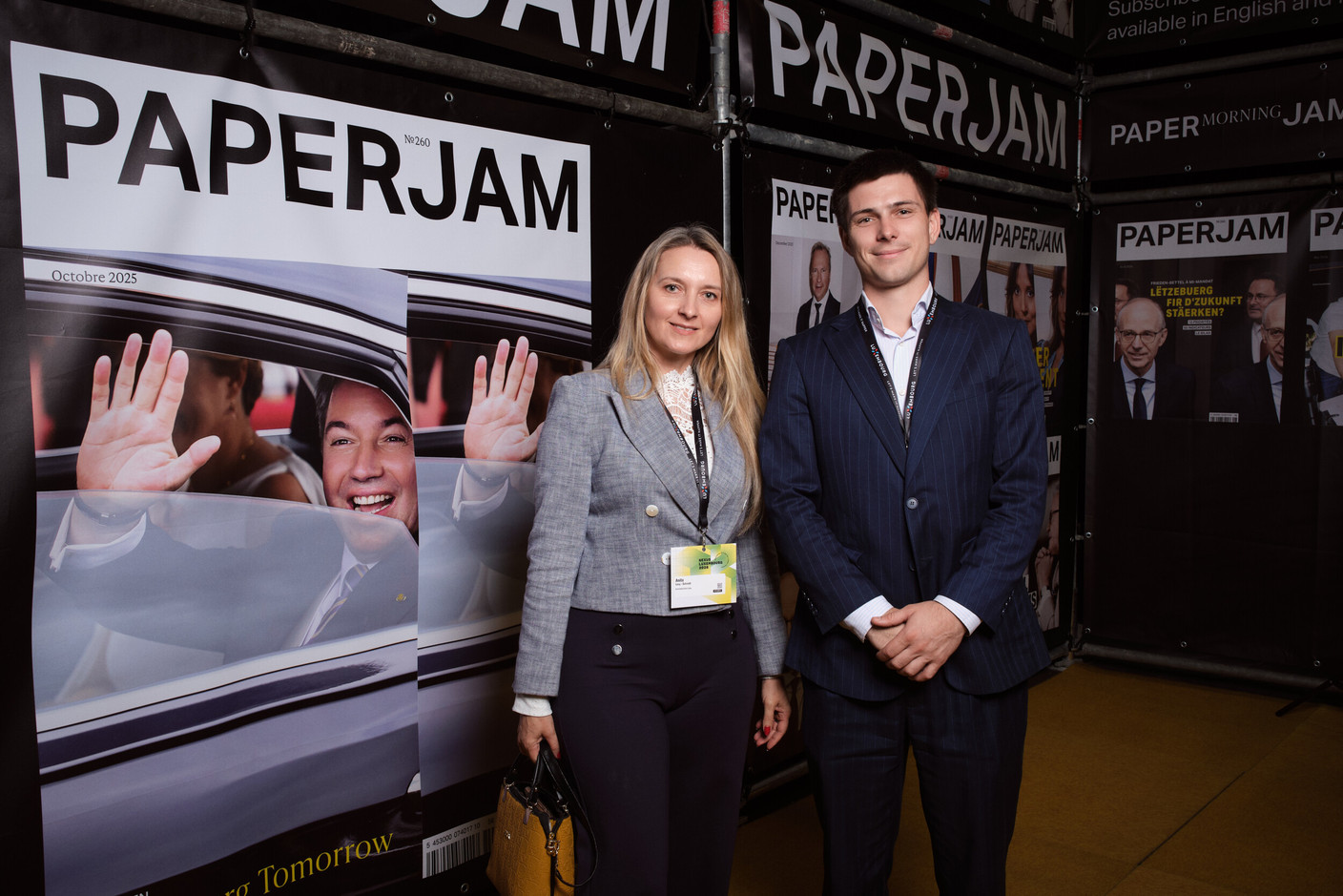 Anita Laxi-Schmidt (Laxi Architects) and Florent Dubin (Paperjam). (Photo: Lux Photo Pro /Nexus Luxembourg)