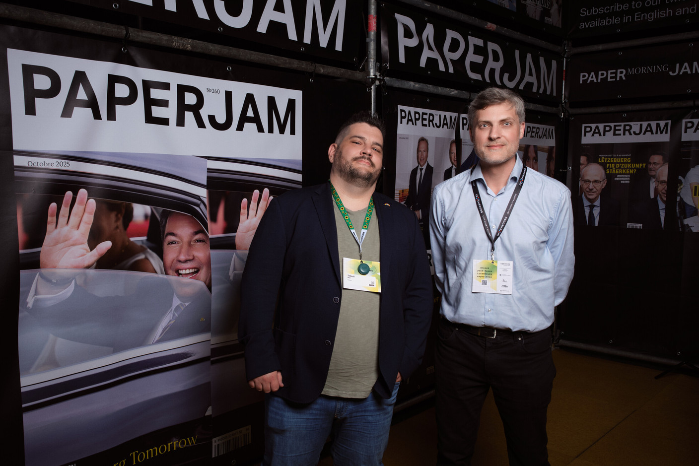 Thibault Milan (Paperjam) on the left. (Photo: Lux Photo Pro /Nexus Luxembourg)