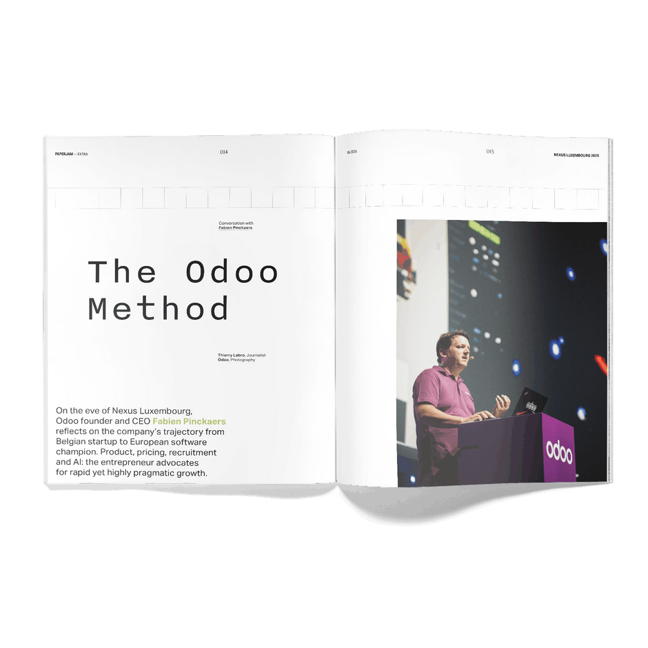 We sit down with Fabien Pinckaers, founder and CEO of Odoo, to discuss the group’s rapid growth, large-scale recruitment and the evolution of business management software for SMEs and large corporations. Photo: Odoo