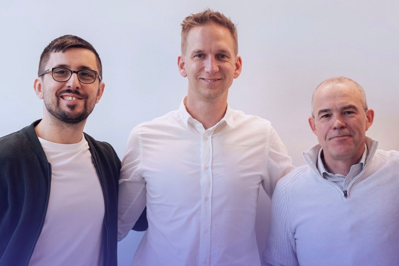 Olivier Piraux, CEO of Nexxtlab, on the right, with Semir Dazdarevic, CCO of Nexxtlab and Wiet Vande Velde, co-CEO of EnergyKing. Photo: Nexxtlab