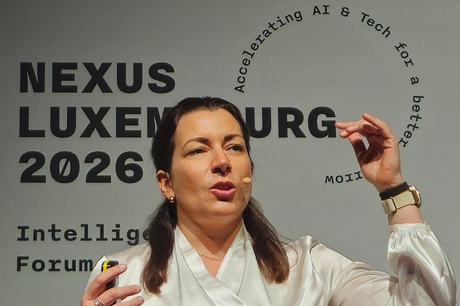 “No country in the world right now controls every single layer,” cautioned Eva-Maria Hempe, executive director for Public Sector Emea at Nvidia, during a keynote on the five-layer AI sovereignty stack at Nexus Luxembourg 2026. Photo: Paperjam