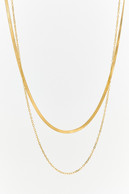 Photo showing one of the the brand’s best seller item, the slim double layers necklace. Provided by Chen