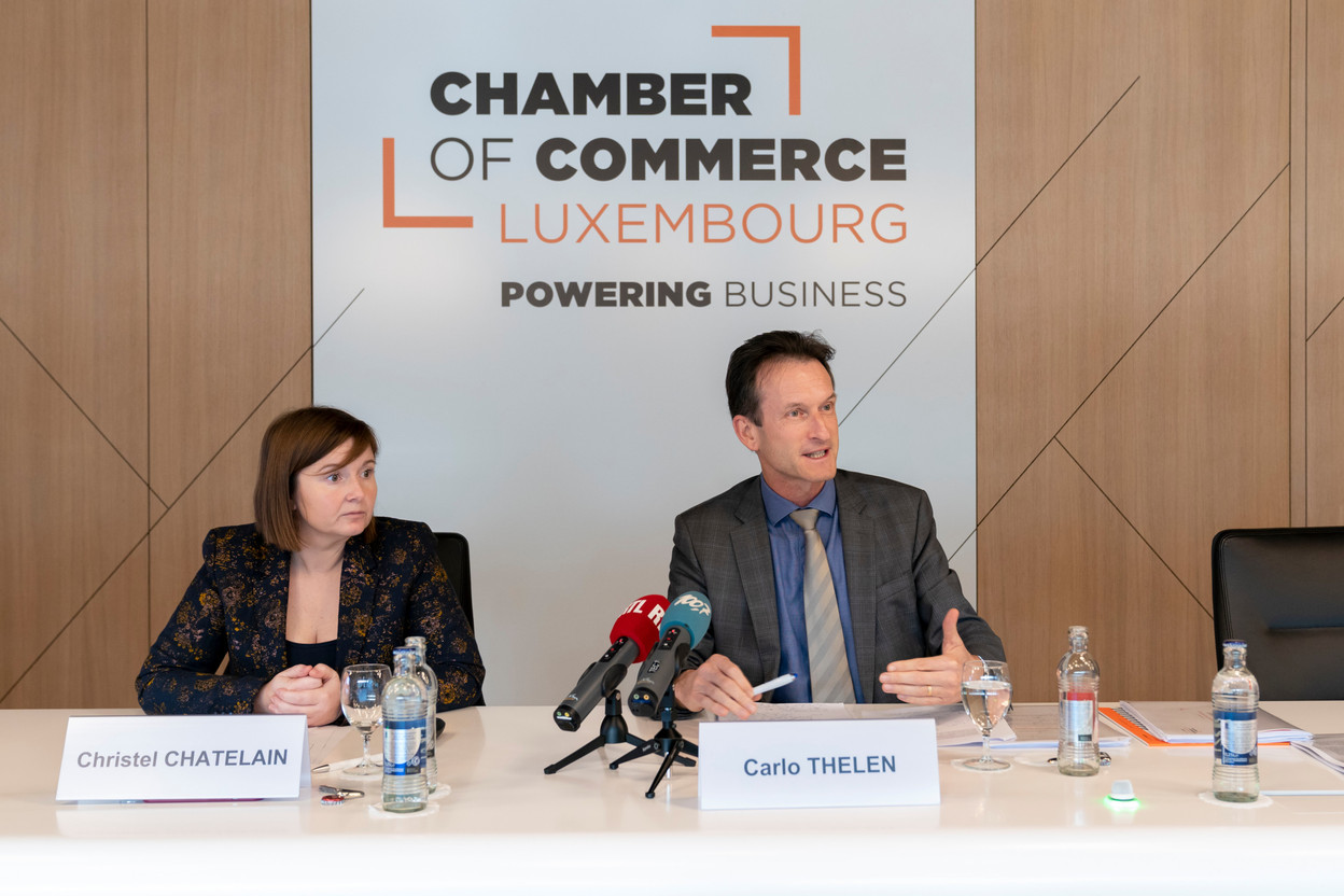 The challenge of attracting new talent to Luxembourg is the common sine qua non for the other budgetary challenges facing the grand duchy, the Luxembourg Chamber of Commerce said during a press conference, 23 November 2022. Image: Photo: Chamber of Commerce/Emmanuel Claude/Focalize