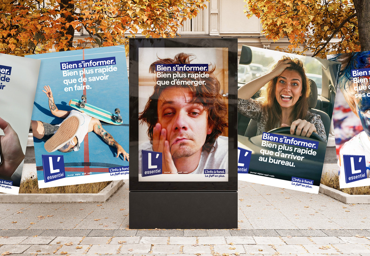 A data-driven campaign transforms L’essentiel into a love brand, blending fast news, a playful tone and a strong connection with its readers.  Photo: Noosphere