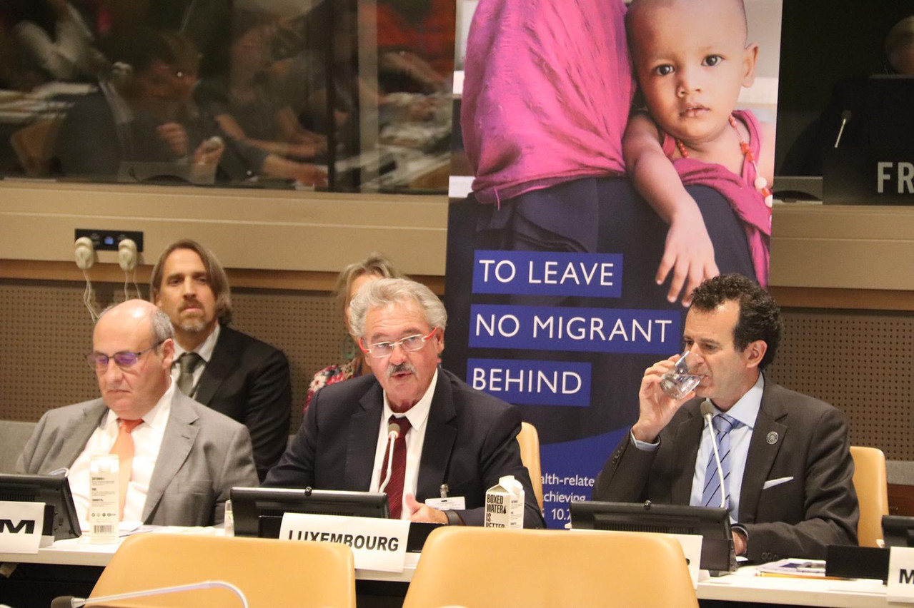 Présent à New York dans le cadre de la session des Nations unies, le ministre Jean Asselborn a notamment évoqué l’importance de l’accès aux soins, aux médicaments et à la sécurité sociale pour les migrants. (Photo: MAEE)