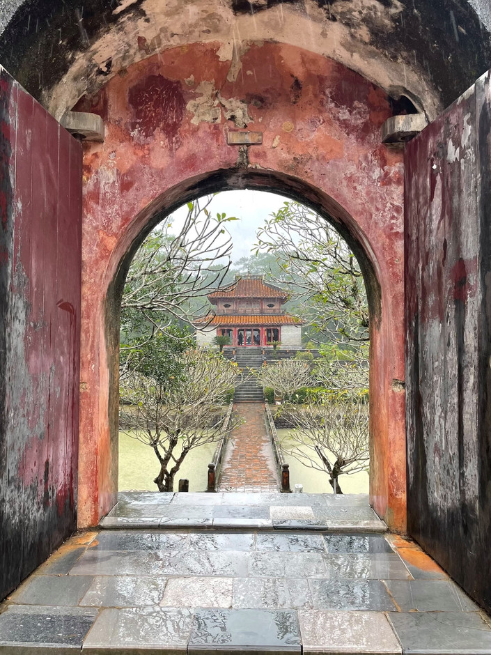 Minh Mang tomb outside the former imperial capital of Hue. The tombs of three emperors are open for visitors, dotted around the city.  Photos: Cordula Schnuer