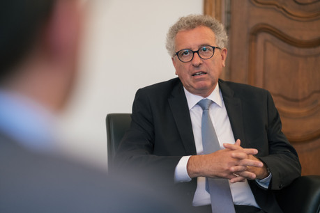 La sortie de crise «va jouer un rôle sur la quantité et la durée d’un nouveau paquet d’aides que nous pourrions apporter», souligne Pierre Gramegna quant à d’éventuelles nouvelles mesures décidées au niveau luxembourgeois. (Photo: archives Paperjam)