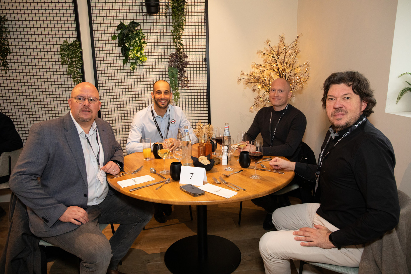 Sébastien Lacourt (Abalone Group), Daniel Martin (Luxembourg Air Rescue), Yannick Lang (Banana Republic Office) et Luc Berhin (ALD Automotive). (Photos: Eva Krins/Maison Moderne)