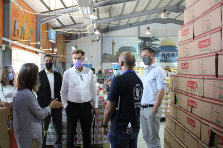 Franz Fayot a notamment visité un supermarché opéré par le Programme alimentaire mondial. (Photo: MAEE)