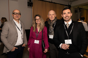 Rodolphe Lebois, Fanny Janniec, Thierry Ehrhardt (Groupe GET) et Mikael Spezzacatena (Maison Moderne). (Photos: Eva Krins/Maison Moderne)
