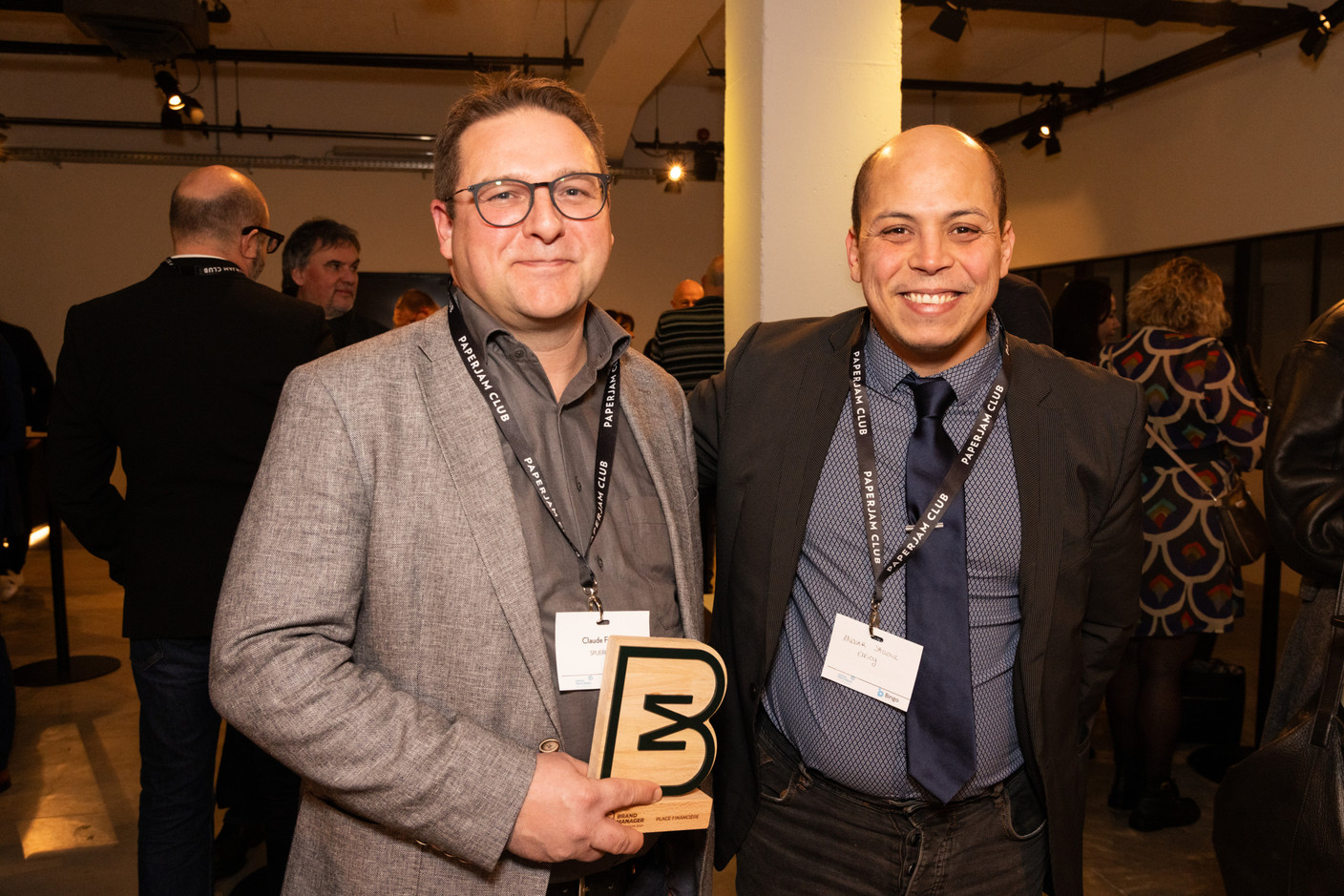 Claude Faber (Spuerkeess) et Anouar Jallouz (Efficy). (Photos: Eva Krins/Maison Moderne)
