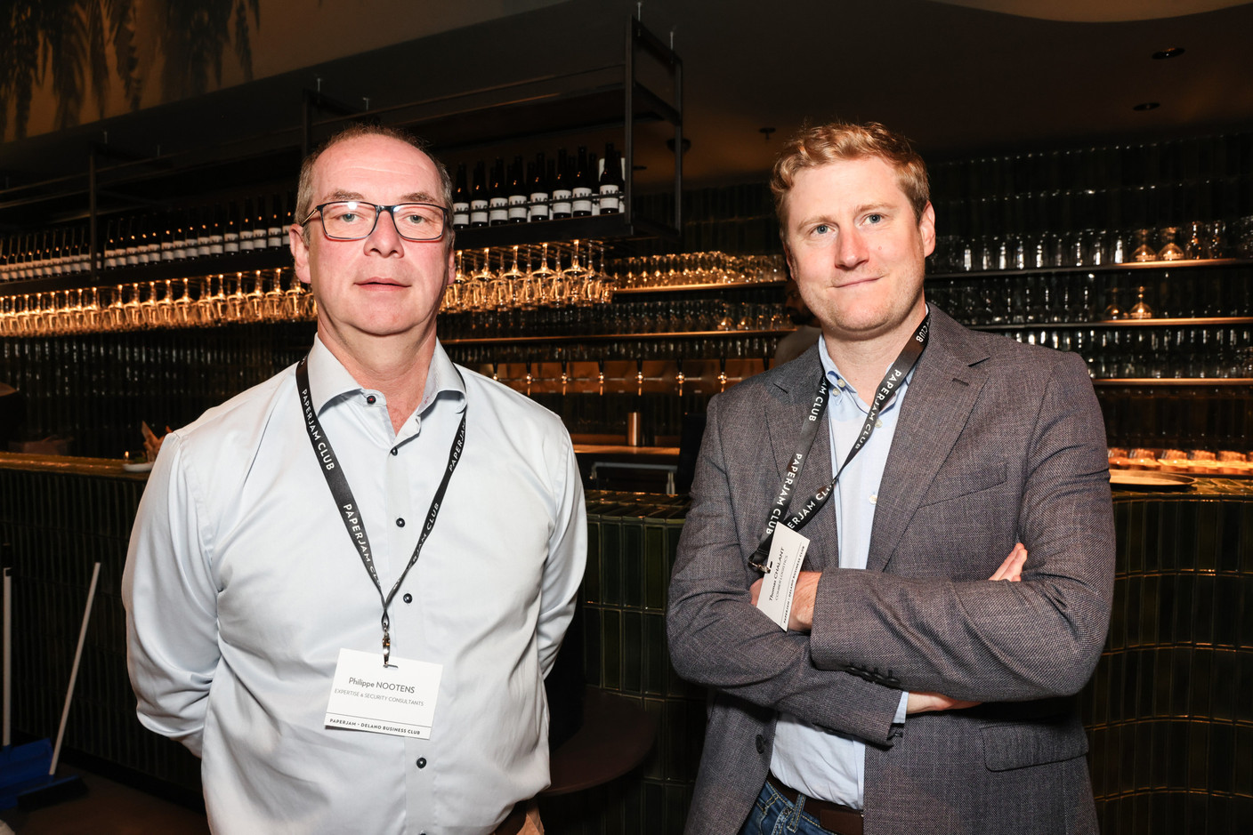 Philippe Nootens (Expertise & Security Consultants) et Thomas Chalant (Comber Logistics). (Photos: Marie Russillo/Maison Moderne)