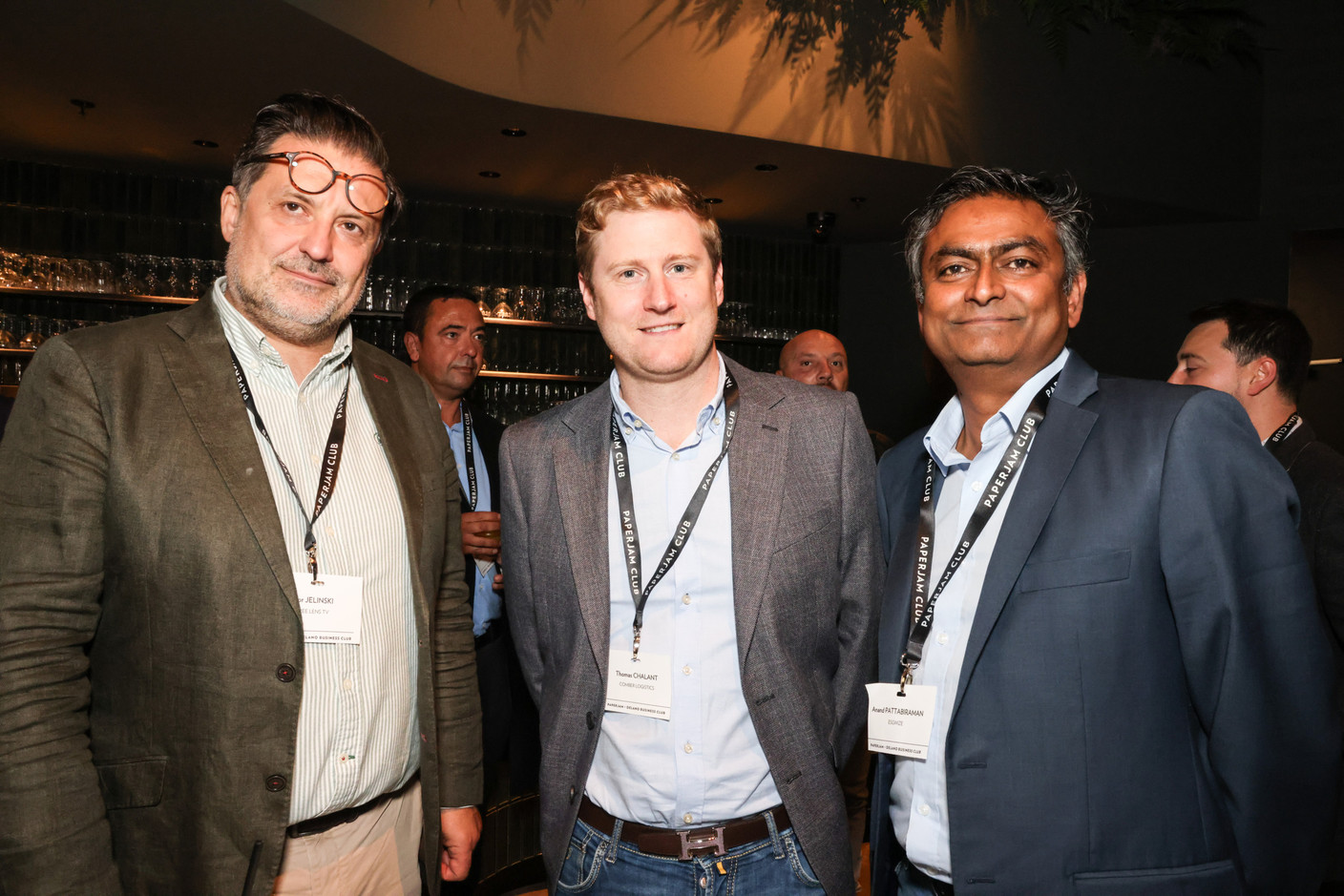 Igor Jelinski (Free Lens TV), Thomas Chalant (Comber Logistics) et Anand Pattabiraman (ESGWize). (Photos: Marie Russillo/Maison Moderne)