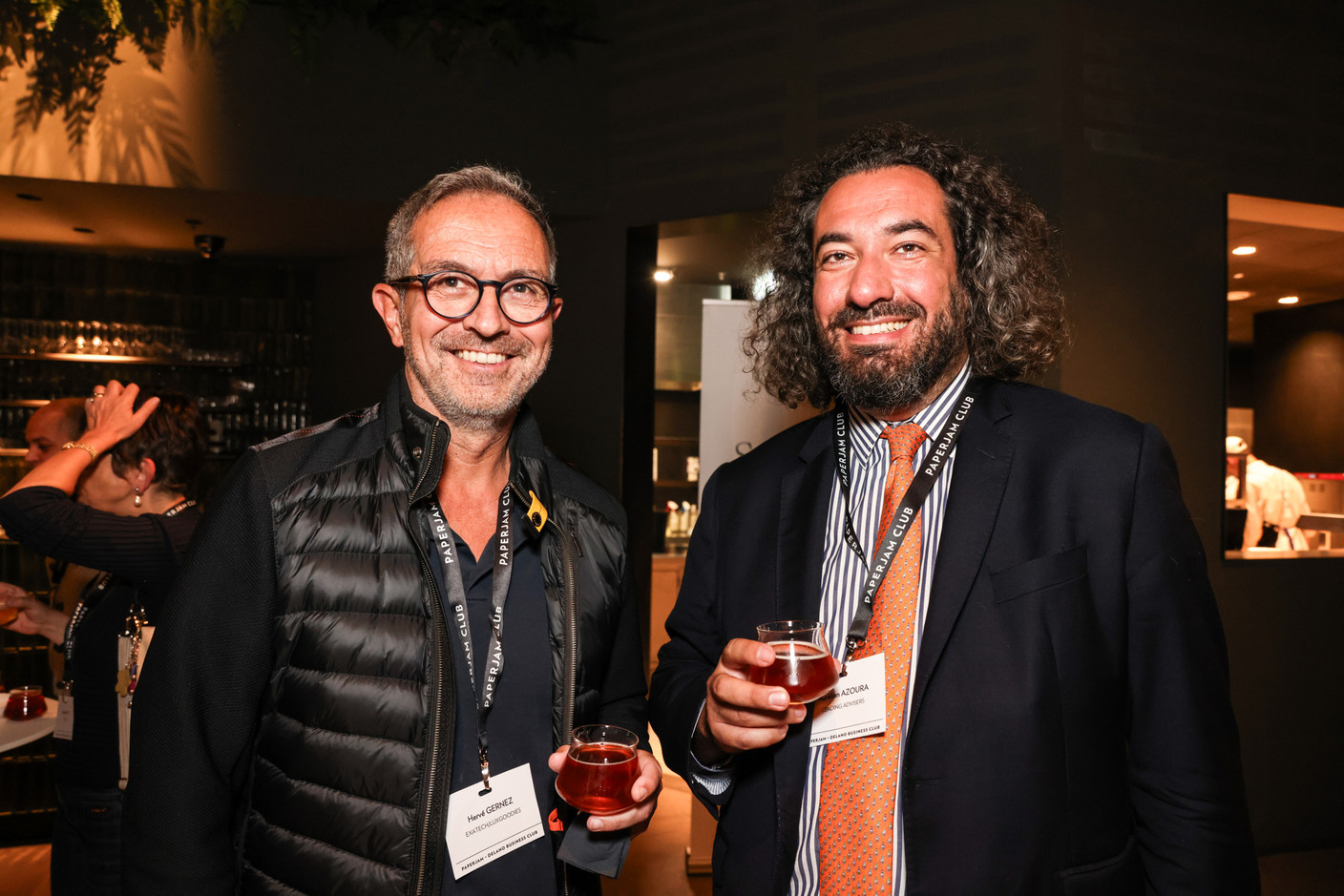 Hervé Gernez (Exatech/LuxGoodies) et Aurélien Azoura (Leading Advisers). (Photos: Marie Russillo/Maison Moderne)