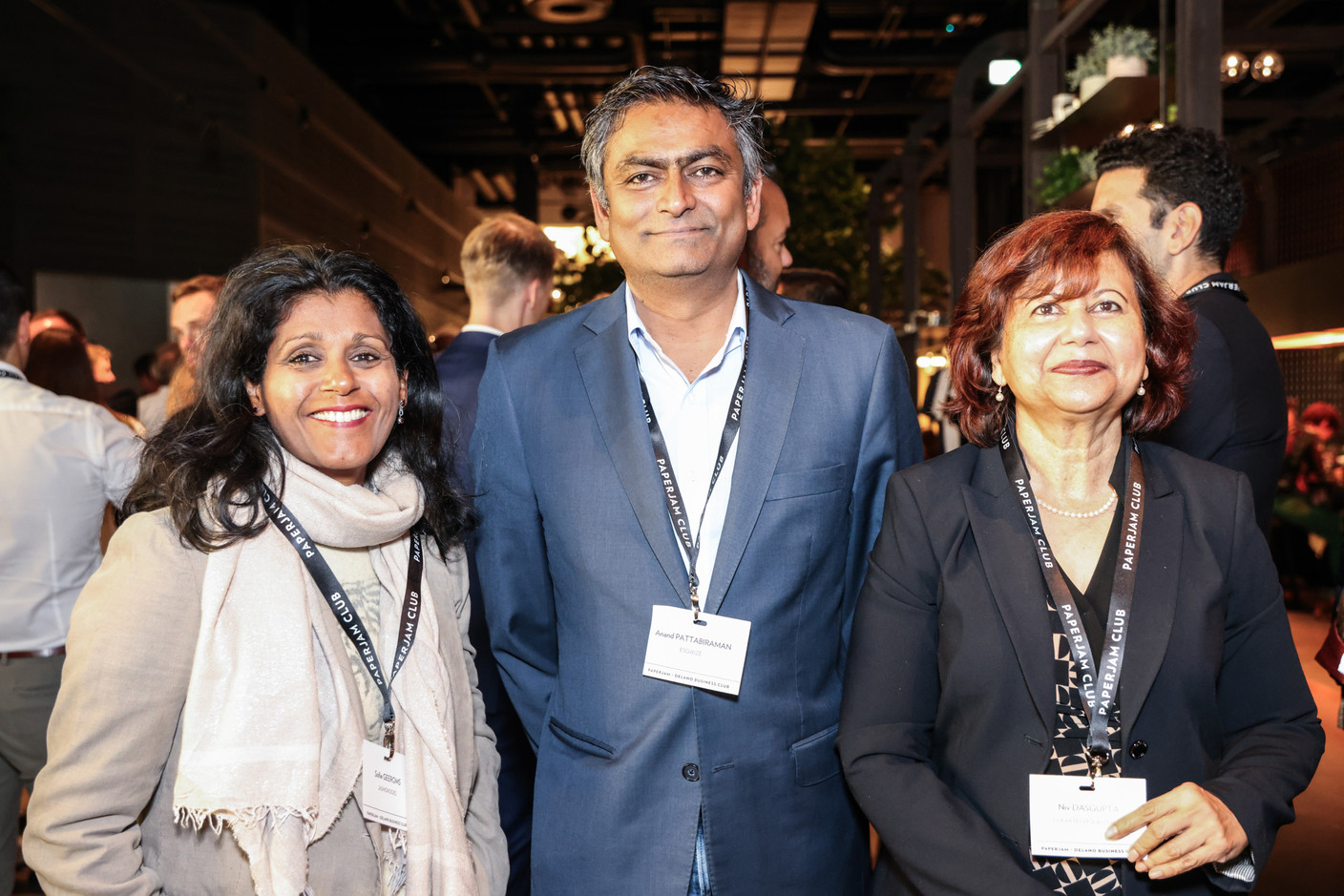 Sophie Geeroms (Jasmonoides), Anand Pattabiraman (ESGWize) et Niv Dasgupta (LOGIXtech Solutions). (Photos: Marie Russillo/Maison Moderne)