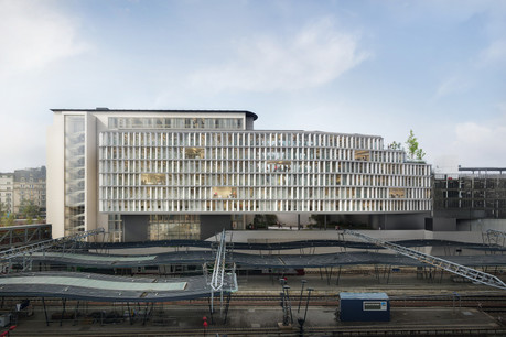 Le bâtiment de la Direction générale des CFL aura une nouvelle extension le long des quais. (Illustration: Metaform)