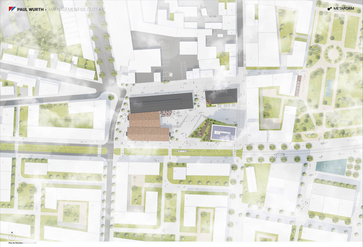 En retravaillant le PAP, le projet gagne en porosité et interaction avec le quartier. (Illustration: Metaform Architects)