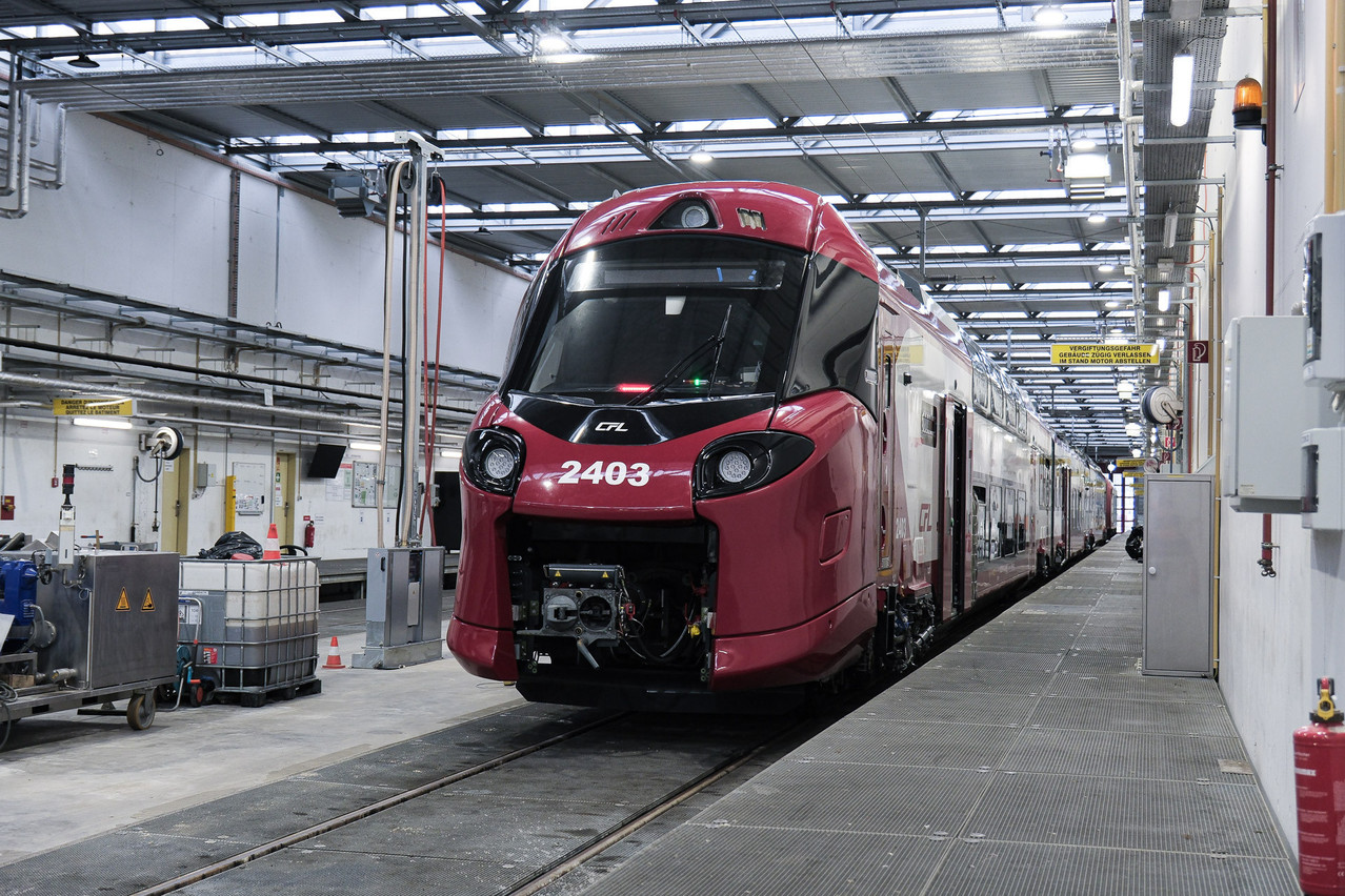 Le premier Coradia Stream High Capacity commandé en 2018 par les CFL à Alstom est arrivé au Centre de remisage et de maintenance des CFL à Luxembourg-Bonnevoie ce vendredi 6 janvier.  (Photo: CFL)