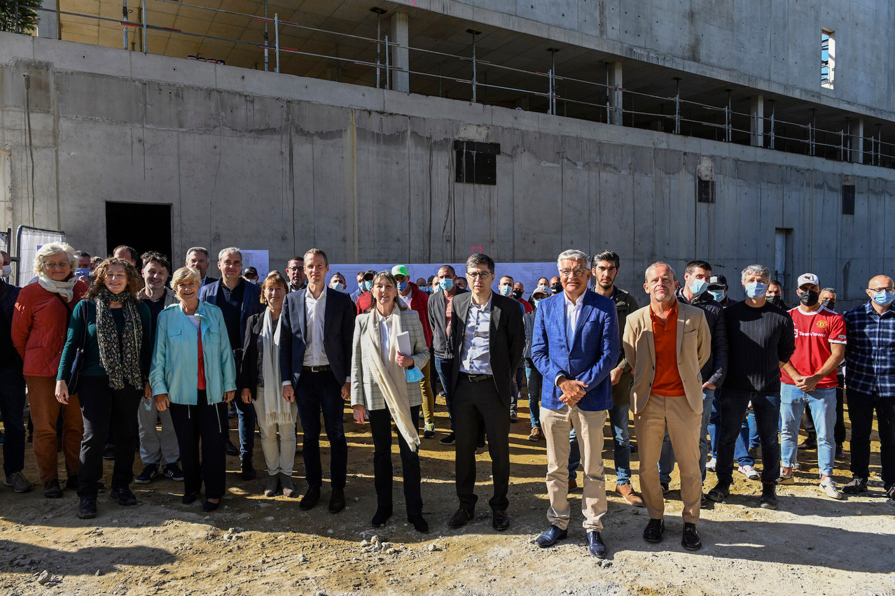 La fête du bouquet du bâtiment du Service architecte-maintenance a été l’occasion de rassembler les équipes. (Photo: Photothèque de la Ville de Luxembourg/Charles Soubry)