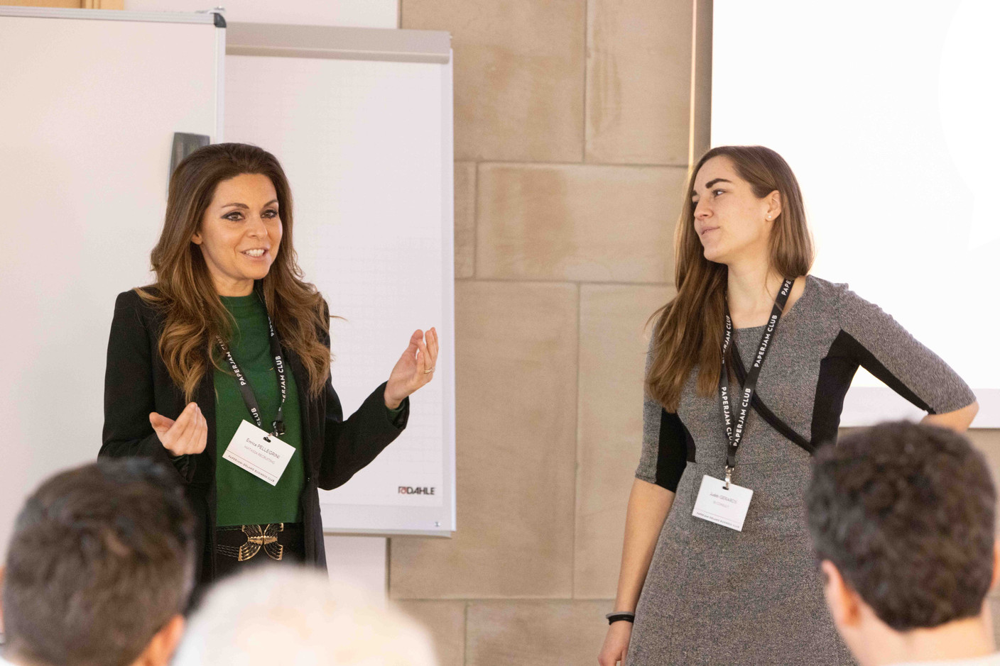 Enrica Pellegrini (Matassa Recruiting) et Judith Gerards (E3 Consult). (Photo: Marie Russillo/Maison Moderne)