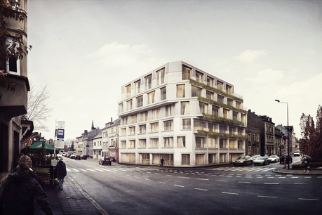 La route d’Esch va prochainement accueillir ce nouvel immeuble conçu par Dagli+ atelier d’architecture. (Illustration: Dagli+)
