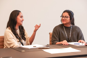 Debangita Ghosh et Aparna Sasidharan (Parva Consulting). (Photos: Marie Russillo/Maison Moderne)