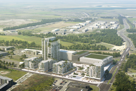 C’est sur le site dit Lankelz, à Esch-sur-Alzette, que le projet Perspectiv’ va voir le jour. (Illustration: Wilmotte & Associés - WW+)