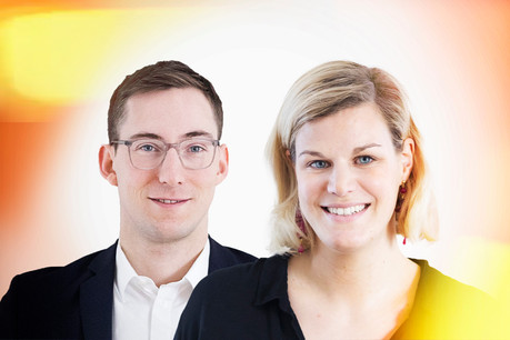 Max Gindt, AI Lead au Service des médias, des communications et du numérique du gouvernement luxembourgeois, et Noemi Bausch, Coordinatrice de Digital Luxembourg. (Photo: Maison Moderne)