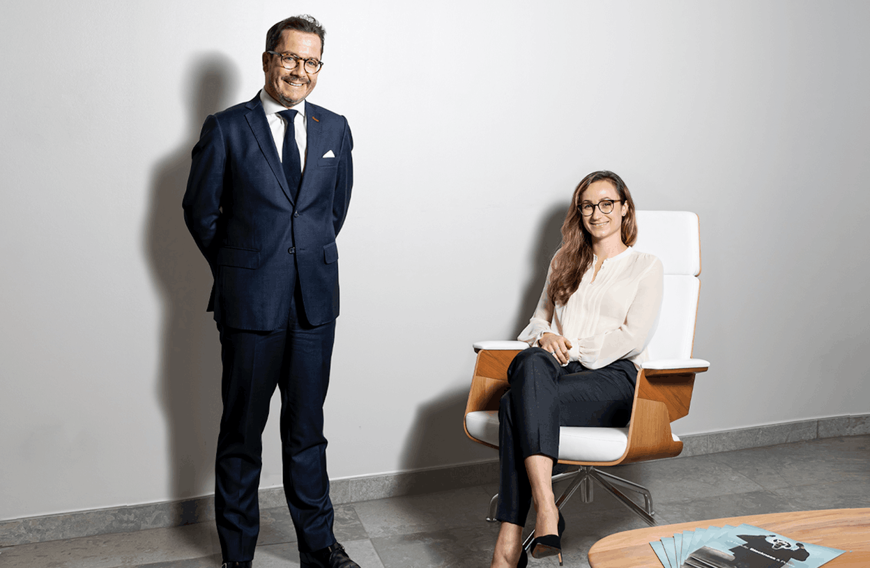 Glenn Meyer (Partner chez Arendt & Medernach) et Helena Finn (Senior Associate chez Arendt & Medernach). (Photo:  Julian Pierrot / Maison Moderne )
