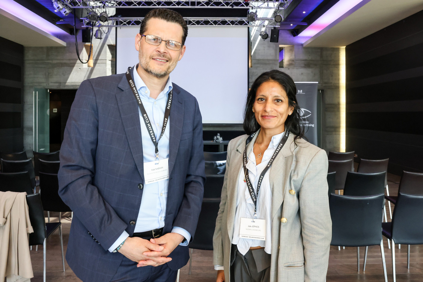 Adel Nabhan (Degroof Petercam Luxembourg) et Julie Jephos (MUDAM) Eva Krins (Maison Moderne)