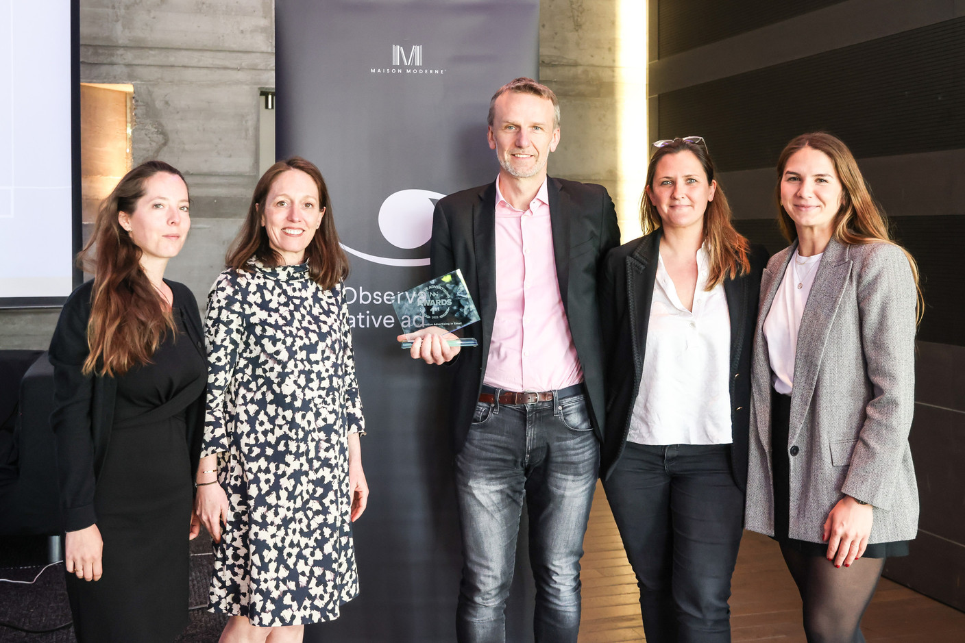 Laura Peltier (Maison Moderne), Emmanuelle Thivollard (Maison Moderne), Michaël Mertens (BIL), Anne-Laure Pichon (BIL) et Léa Guignard (Maison Moderne)  Eva Krins (Maison Moderne)