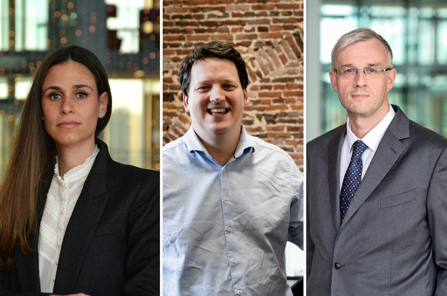 Odoo co-founder and CEO Fabien Pinckaers, flanked by Julie Martin, director at PwC and Frédéric Chapelle, partner at PwC. (Photos: PwC, Odoo; layout: Paperjam)