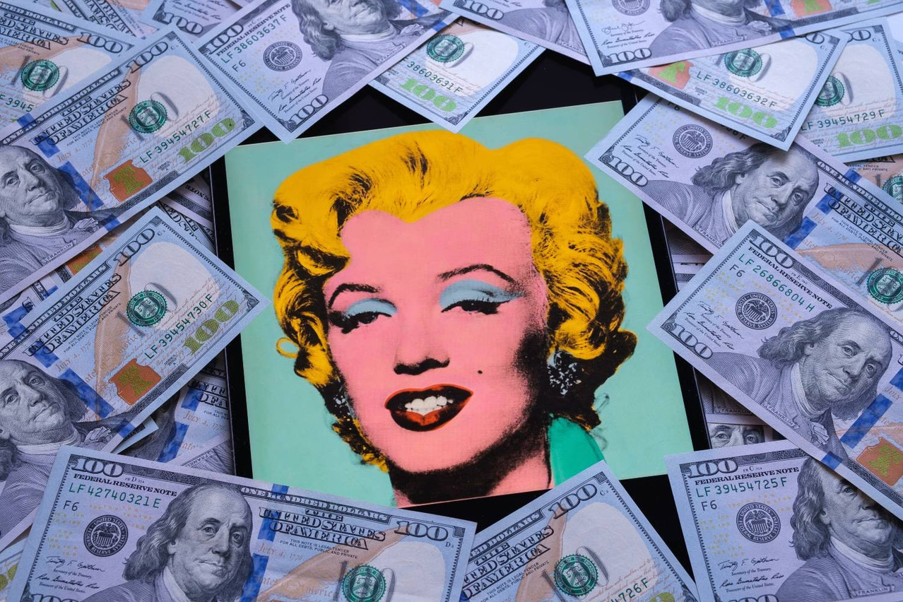 Tableau iconique d’Andy Warhol, «Shot Sage Blue Marilyn» a été vendu en mai 2022 pour 195 millions de dollars. (Photo: Shutterstock)