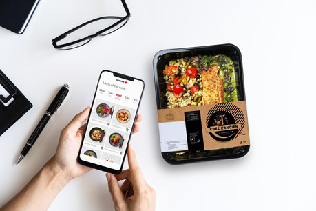 Une fois que l’entreprise a pris langue avec Aramark, ses employés peuvent, via un QR code, accéder aux menus proposés et commander à manger. (Photo: Aramark)