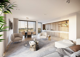 Vue intérieure d'un appartement Illustration: Moreno Architecture & Associés