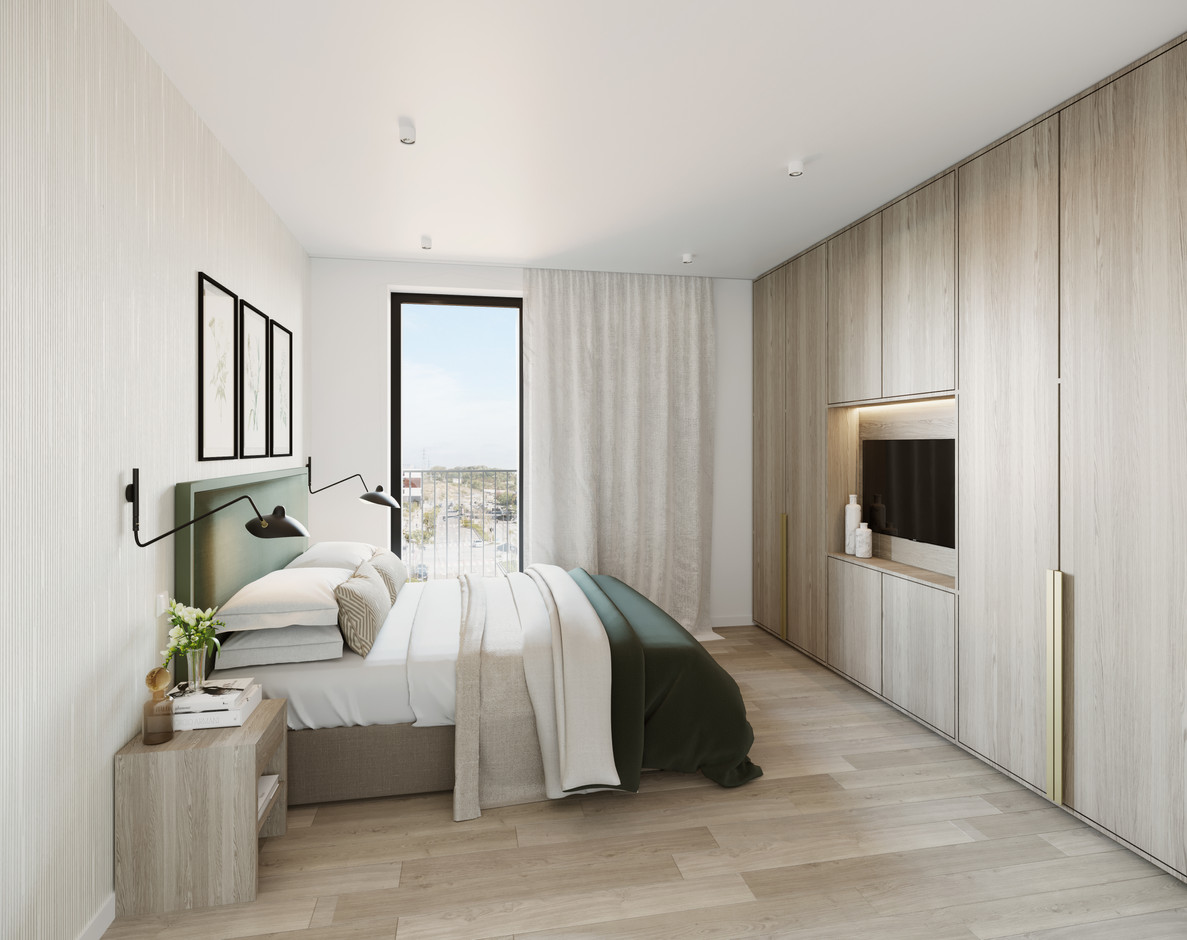 Vue d'une chambre à coucher Illustration: Moreno Architecture & Associés